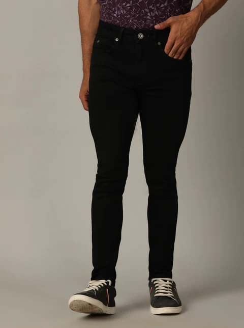 Black Washed Slim Fit Jeans