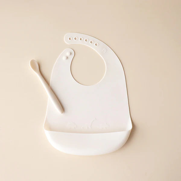 Bib and Spoon Set - Marshmallow