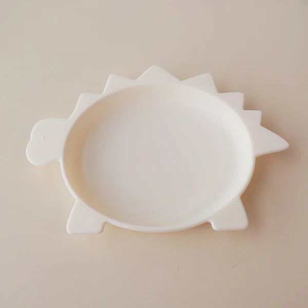Stegosaurus Small Plate - Marshmallow
