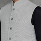 Grey Checked Regular Fit Modi Jacket