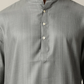 Grey Solid Regular Fit Modi Kurta