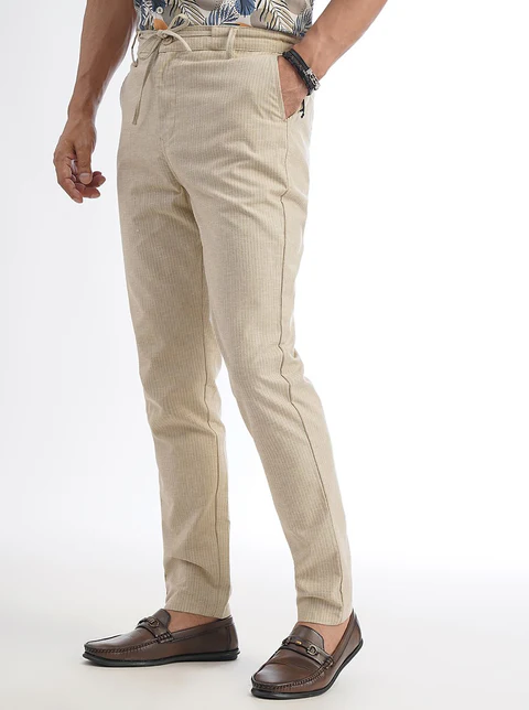 Grey Solid Regular Fit Track Pant