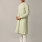 Light Green Solid Regular Fit Modi Kurta