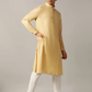 Fawn Solid Regular Fit Modi Kurta