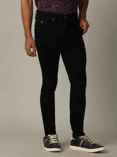 Black Washed Slim Fit Jeans