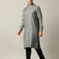 Grey Solid Regular Fit Modi Kurta