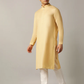 Fawn Solid Regular Fit Modi Kurta