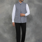 Grey Checked Regular Fit Modi Jacket