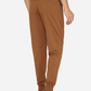 Brown Solid Slim Fit Track Pant