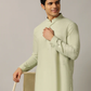 Light Green Solid Regular Fit Modi Kurta