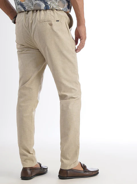 Grey Solid Regular Fit Track Pant