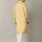 Fawn Solid Regular Fit Modi Kurta