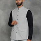 Grey Checked Regular Fit Modi Jacket