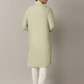 Light Green Solid Regular Fit Modi Kurta