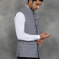 Grey Checked Regular Fit Modi Jacket