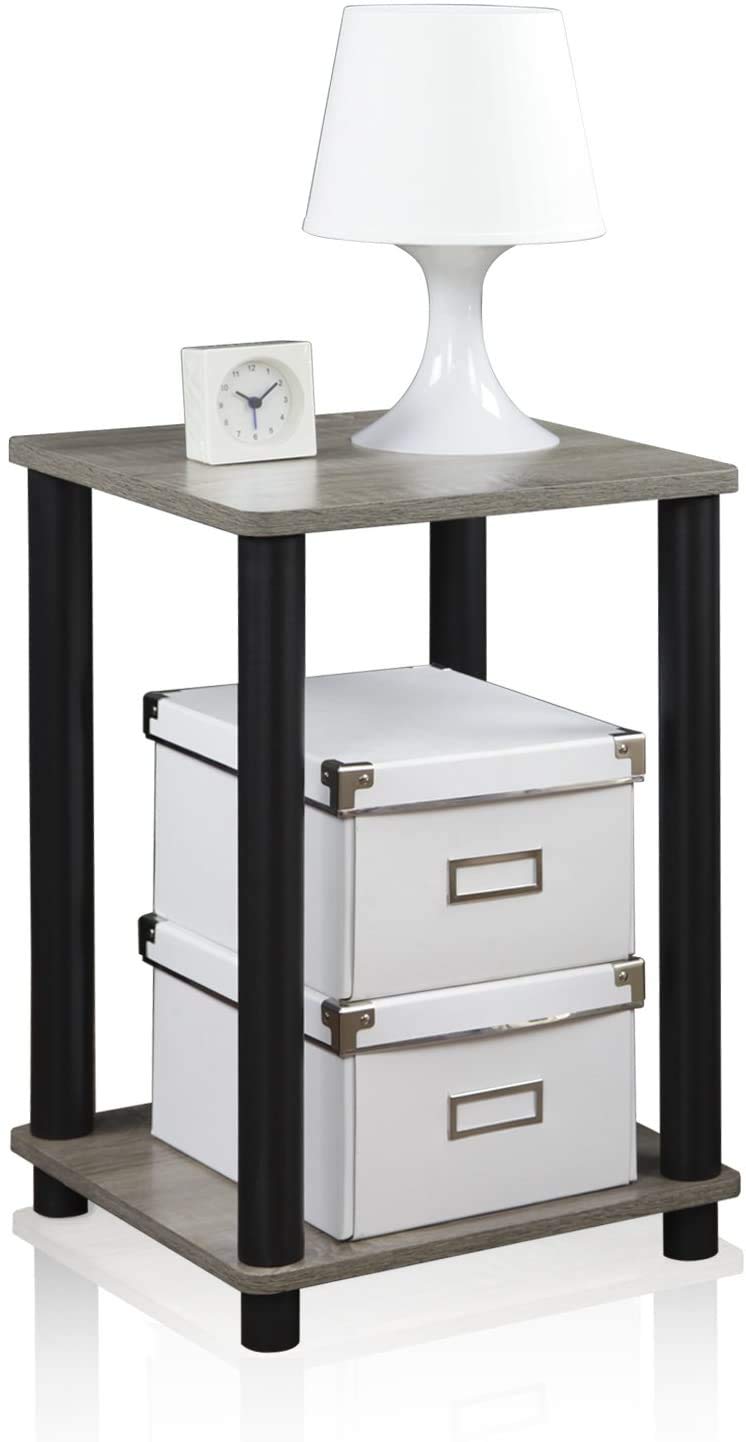 STAR WORK - End Table 2 Tier Shelf Rack stand for Sofa Turn-N-Tube Side Table Corner Display Rack Hallway