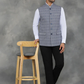 Grey Checked Regular Fit Modi Jacket