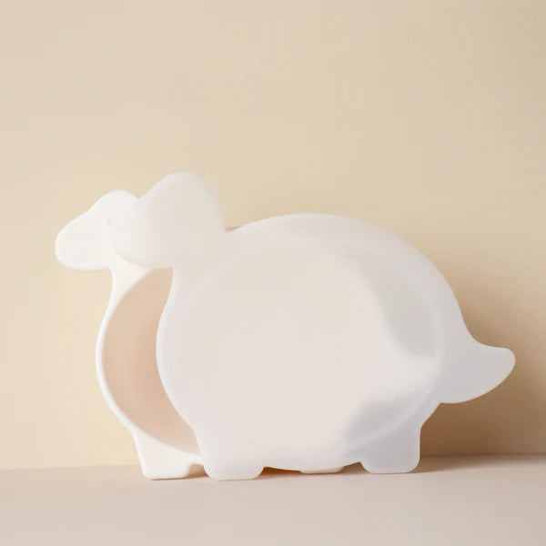 Brachiosaurus Dino Bowl with Lid - Marshmallow