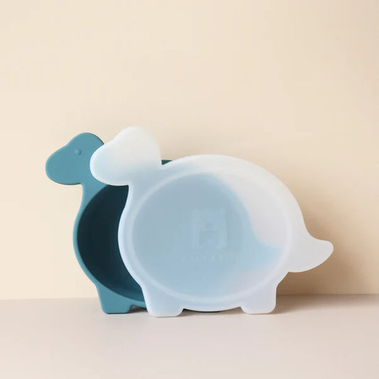 Brachiosaurus Dino Bowl with Lid - Smoke Blue