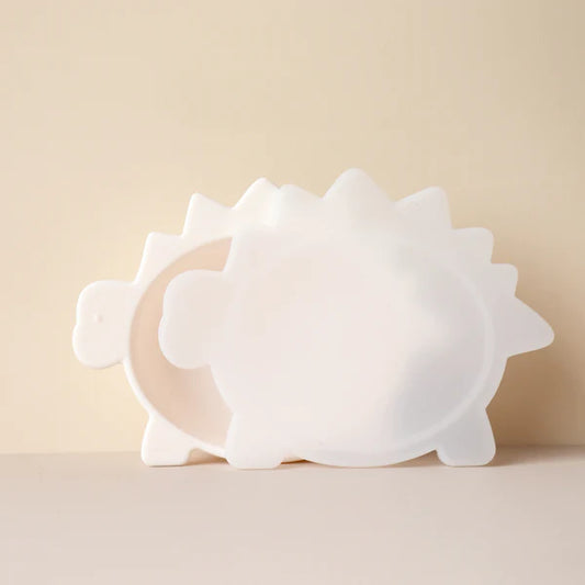 Stegosaurus Dino Bowl with Lid - Marshmallow