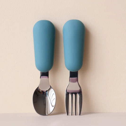 Babies Cutlery Set - Smoke Blue