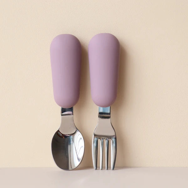 Babies Cutlery Set - Hushed Plumb